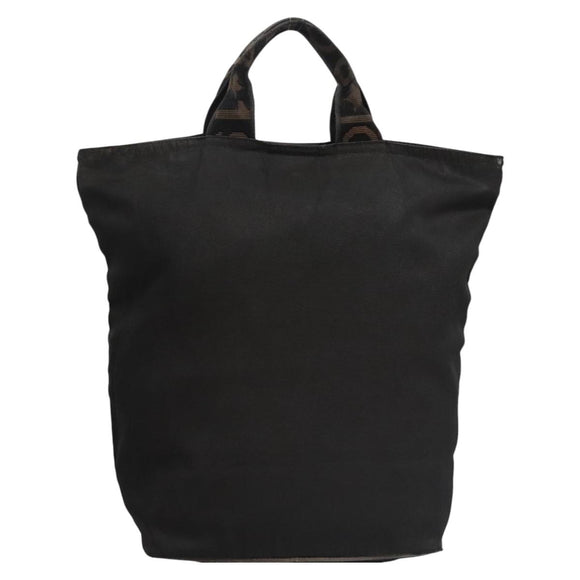 FENDI Hand Bag Canvas Black Auth ti2793