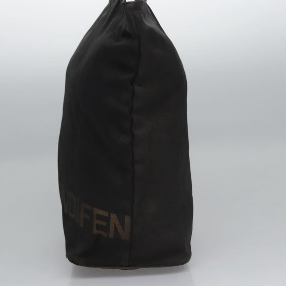 FENDI Hand Bag Canvas Black Auth ti2793