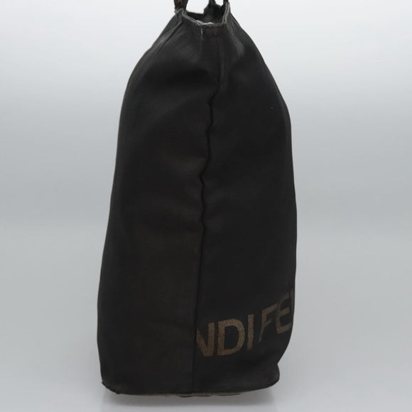 FENDI Hand Bag Canvas Black Auth ti2793