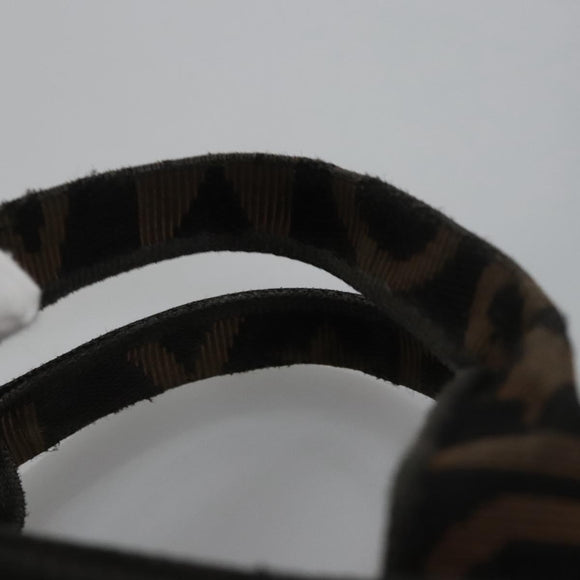 FENDI Hand Bag Canvas Black Auth ti2793