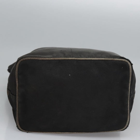 FENDI Hand Bag Canvas Black Auth ti2793