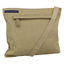 BURBERRY Blue Label Shoulder Bag Nylon Beige Auth ti2794-1