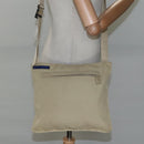 BURBERRY Blue Label Shoulder Bag Nylon Beige Auth ti2794-21