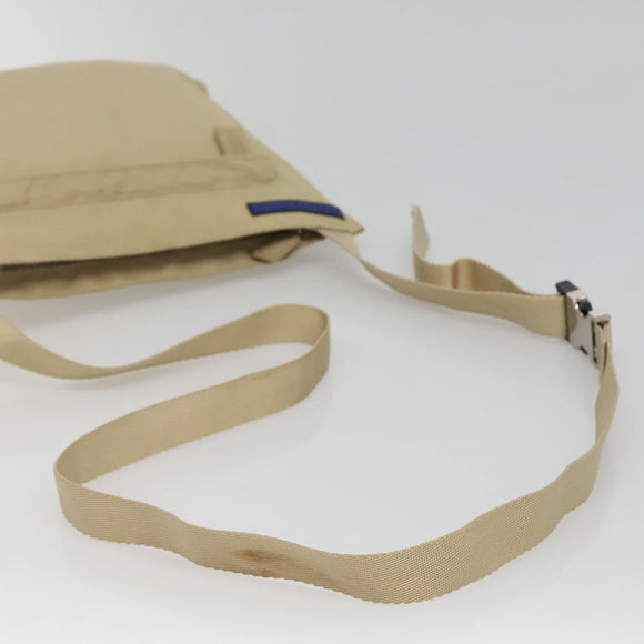 BURBERRY Blue Label Shoulder Bag Nylon Beige Auth ti2794