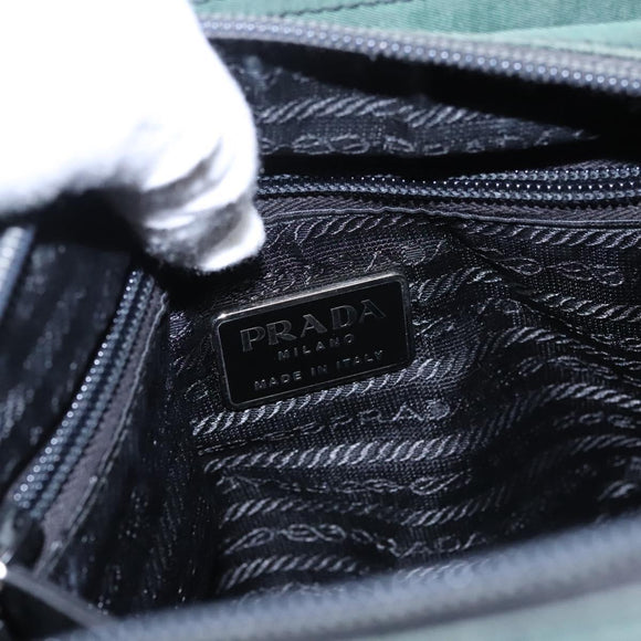 PRADA Hand Bag Nylon Green Auth ti2795