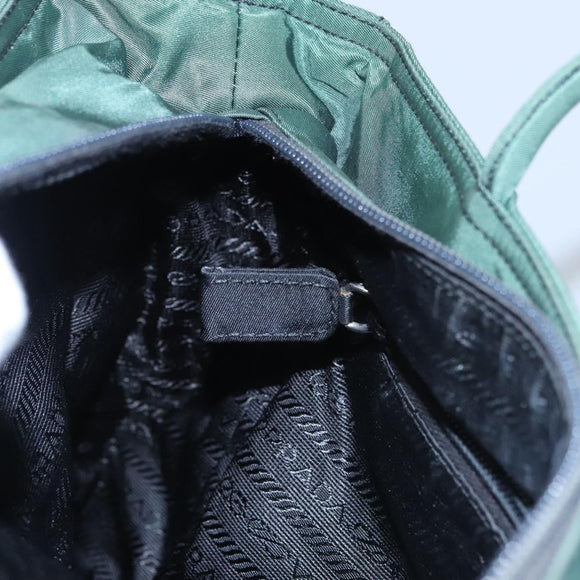 PRADA Hand Bag Nylon Green Auth ti2795