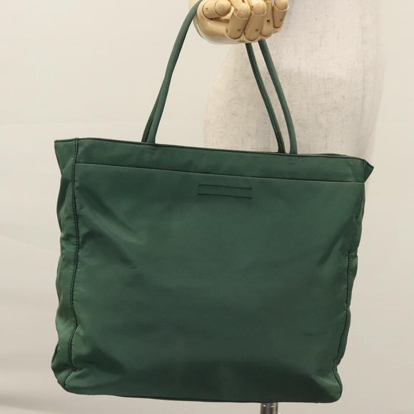 PRADA Hand Bag Nylon Green Auth ti2795