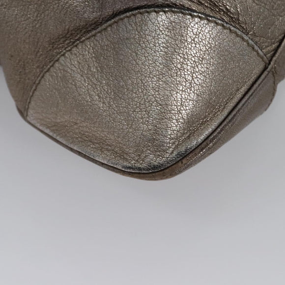 Salvatore Ferragamo Gancini Shoulder Bag Leather Gold Tone Auth ti2796