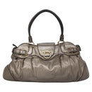 Salvatore Ferragamo Gancini Shoulder Bag Leather Gold Tone Auth ti2796-13