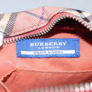 BURBERRY Nova Check Blue Label Shoulder Bag Canvas Red Auth ti2797-11