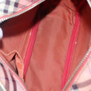 BURBERRY Nova Check Blue Label Shoulder Bag Canvas Red Auth ti2797-12