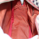 BURBERRY Nova Check Blue Label Shoulder Bag Canvas Red Auth ti2797-19