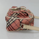 BURBERRY Nova Check Blue Label Shoulder Bag Canvas Red Auth ti2797-3
