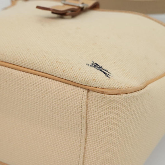 BURBERRY Blue Label Shoulder Bag Canvas Beige Auth ti2800