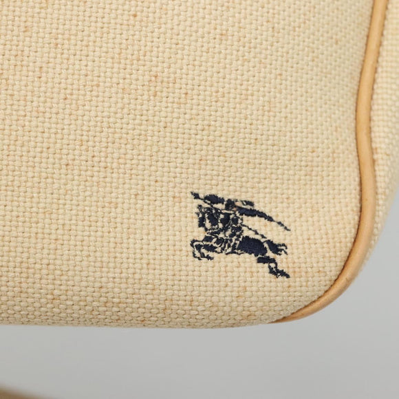 BURBERRY Blue Label Shoulder Bag Canvas Beige Auth ti2800