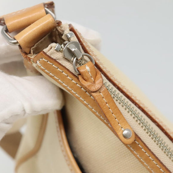 BURBERRY Blue Label Shoulder Bag Canvas Beige Auth ti2800