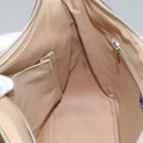 BURBERRY Blue Label Shoulder Bag Canvas Beige Auth ti2800-20