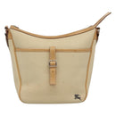 BURBERRY Blue Label Shoulder Bag Canvas Beige Auth ti2800-13