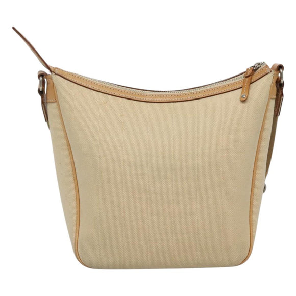 BURBERRY Blue Label Shoulder Bag Canvas Beige Auth ti2800
