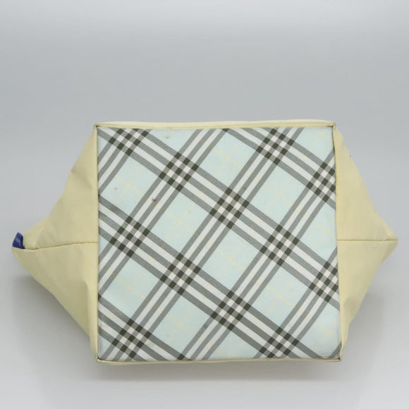 Burberrys Blue Label Tote Bag Nylon Yellow Auth ti2803