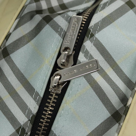 Burberrys Blue Label Tote Bag Nylon Yellow Auth ti2803