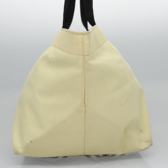 Burberrys Blue Label Tote Bag Nylon Yellow Auth ti2803