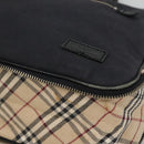 BURBERRY Blue Label Hand Bag Canvas Navy Auth ti2805-8