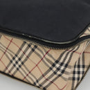 BURBERRY Blue Label Hand Bag Canvas Navy Auth ti2805-16