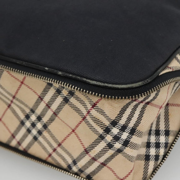 BURBERRY Blue Label Hand Bag Canvas Navy Auth ti2805