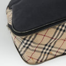 BURBERRY Blue Label Hand Bag Canvas Navy Auth ti2805-17