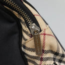 BURBERRY Blue Label Hand Bag Canvas Navy Auth ti2805-9