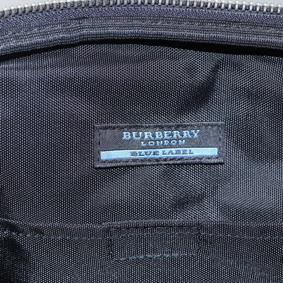 BURBERRY Blue Label Hand Bag Canvas Navy Auth ti2805