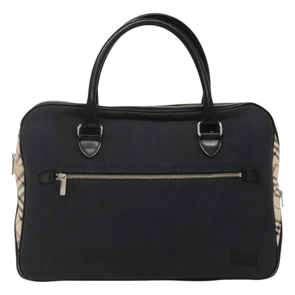 BURBERRY Blue Label Hand Bag Canvas Navy Auth ti2805