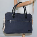 BURBERRY Blue Label Hand Bag Canvas Navy Auth ti2805-23