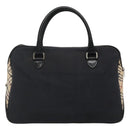 BURBERRY Blue Label Hand Bag Canvas Navy Auth ti2805-2