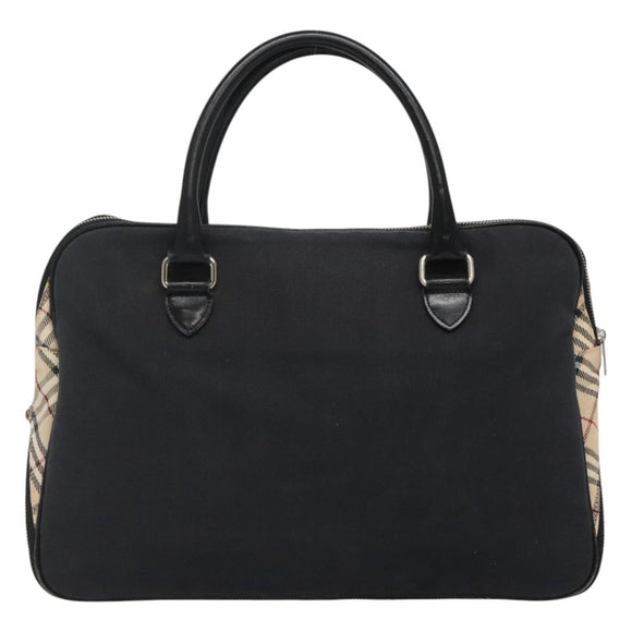 BURBERRY Blue Label Hand Bag Canvas Navy Auth ti2805