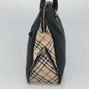 BURBERRY Blue Label Hand Bag Canvas Navy Auth ti2805-4