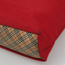 BURBERRY Tote Bag Nylon Red Auth ti2806-10