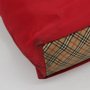 BURBERRY Tote Bag Nylon Red Auth ti2806-11