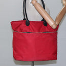 BURBERRY Tote Bag Nylon Red Auth ti2806-23