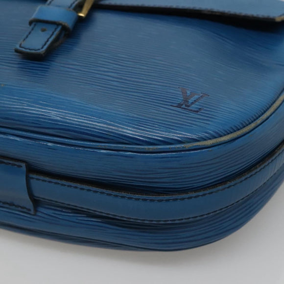 LOUIS VUITTON Epi June Feuille Shoulder Bag Blue M52155 LV Auth ti2813