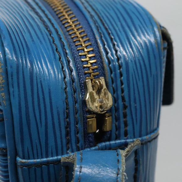 LOUIS VUITTON Epi June Feuille Shoulder Bag Blue M52155 LV Auth ti2813