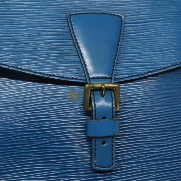 LOUIS VUITTON Epi June Feuille Shoulder Bag Blue M52155 LV Auth ti2813