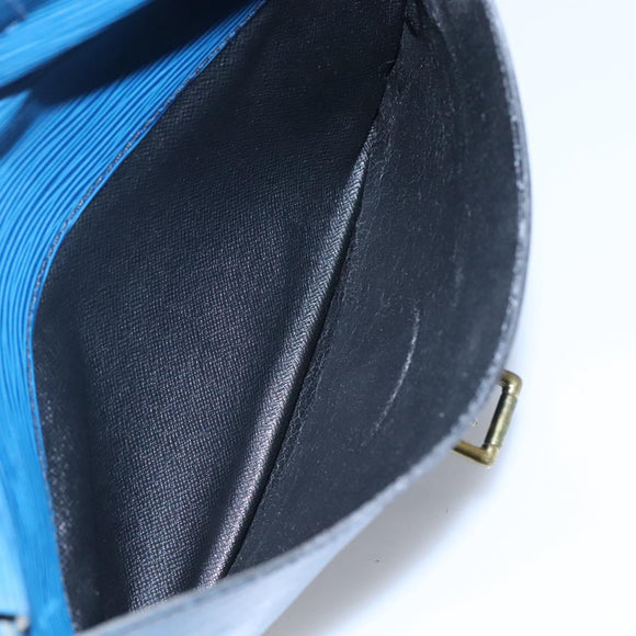 LOUIS VUITTON Epi June Feuille Shoulder Bag Blue M52155 LV Auth ti2813