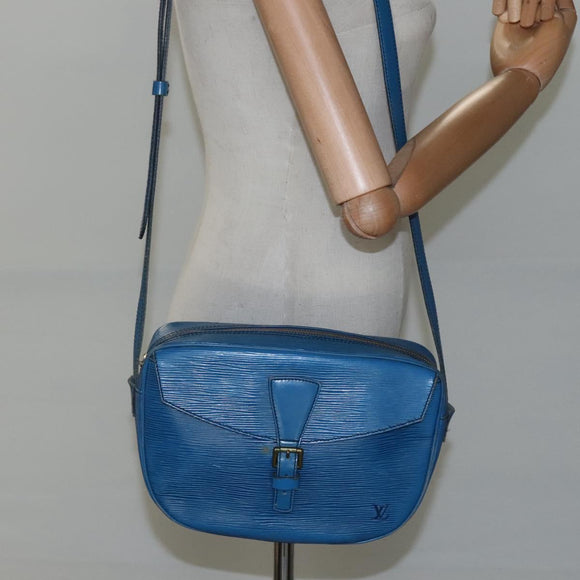 LOUIS VUITTON Epi June Feuille Shoulder Bag Blue M52155 LV Auth ti2813