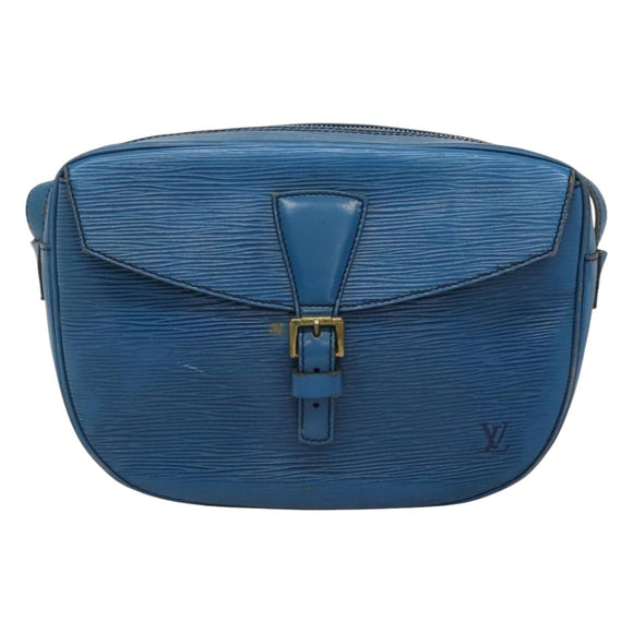 LOUIS VUITTON Epi June Feuille Shoulder Bag Blue M52155 LV Auth ti2813