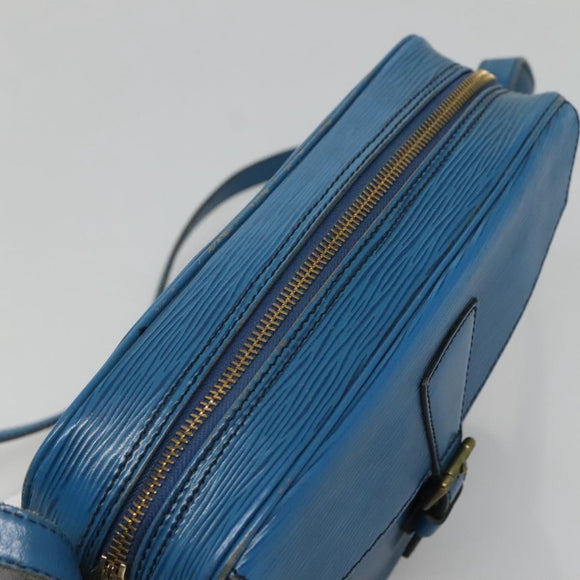 LOUIS VUITTON Epi June Feuille Shoulder Bag Blue M52155 LV Auth ti2813