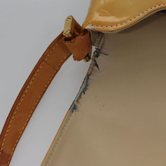 LOUIS VUITTON Monogram Vernis Thompson Street Bag Beige M91301 LV Auth ti2814