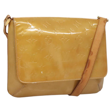 LOUIS VUITTON Monogram Vernis Thompson Street Bag Beige M91301 LV Auth ti2814