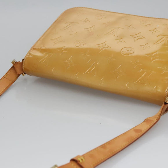 LOUIS VUITTON Monogram Vernis Thompson Street Bag Beige M91301 LV Auth ti2814